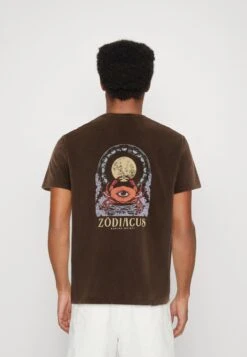 Kaotiko Washed Zodiacus Unisex - Print T-Shirt - Brown 8 Kaotiko Washed Zodiacus Unisex - Print T-Shirt - Brown -Kaotiko Fashion Shop cef8f21f535d4f618df1878423edb50e
