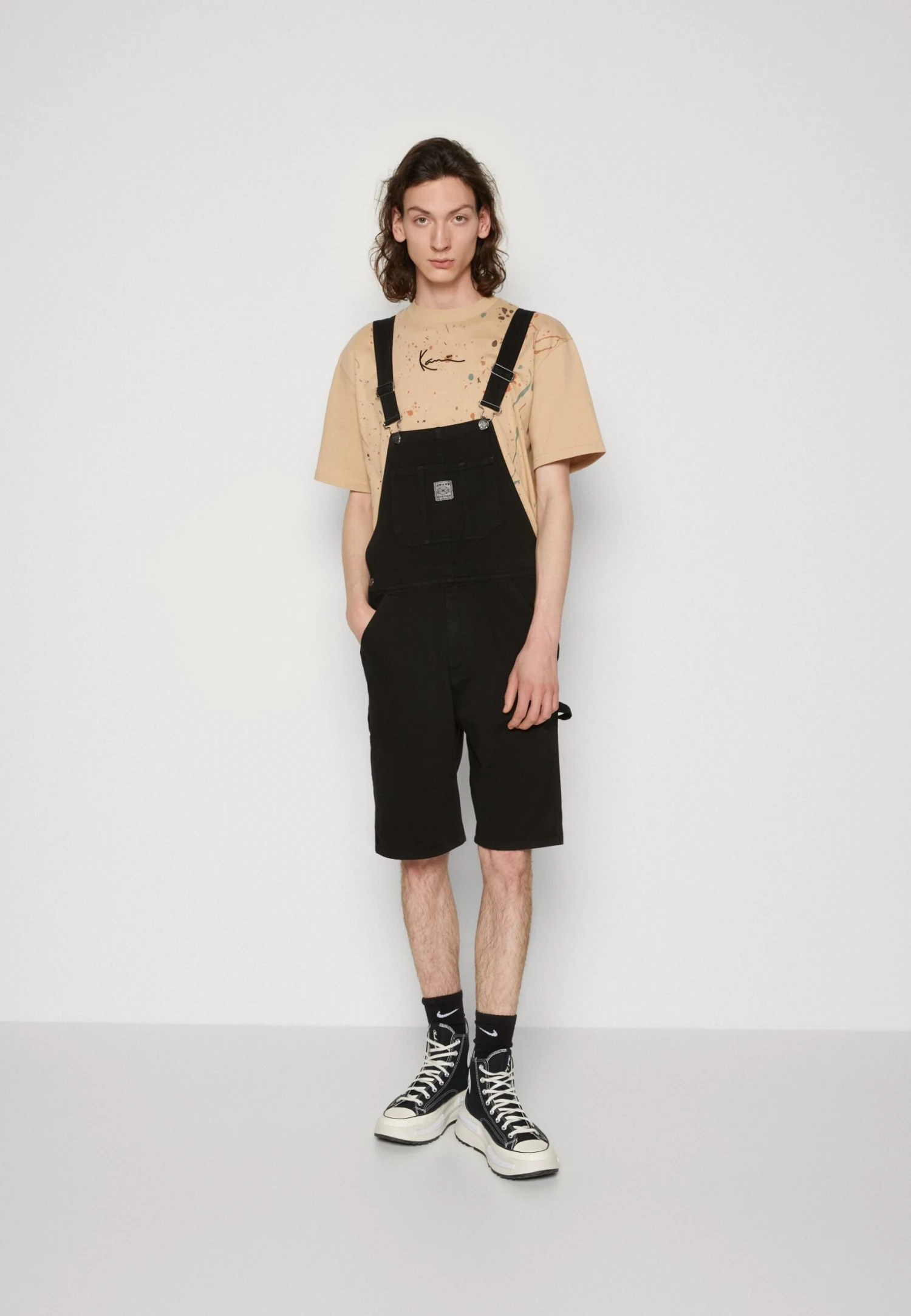 Kaotiko Street Unisex - Dungarees - Denim Black 1 Kaotiko Street Unisex - Dungarees - Denim Black