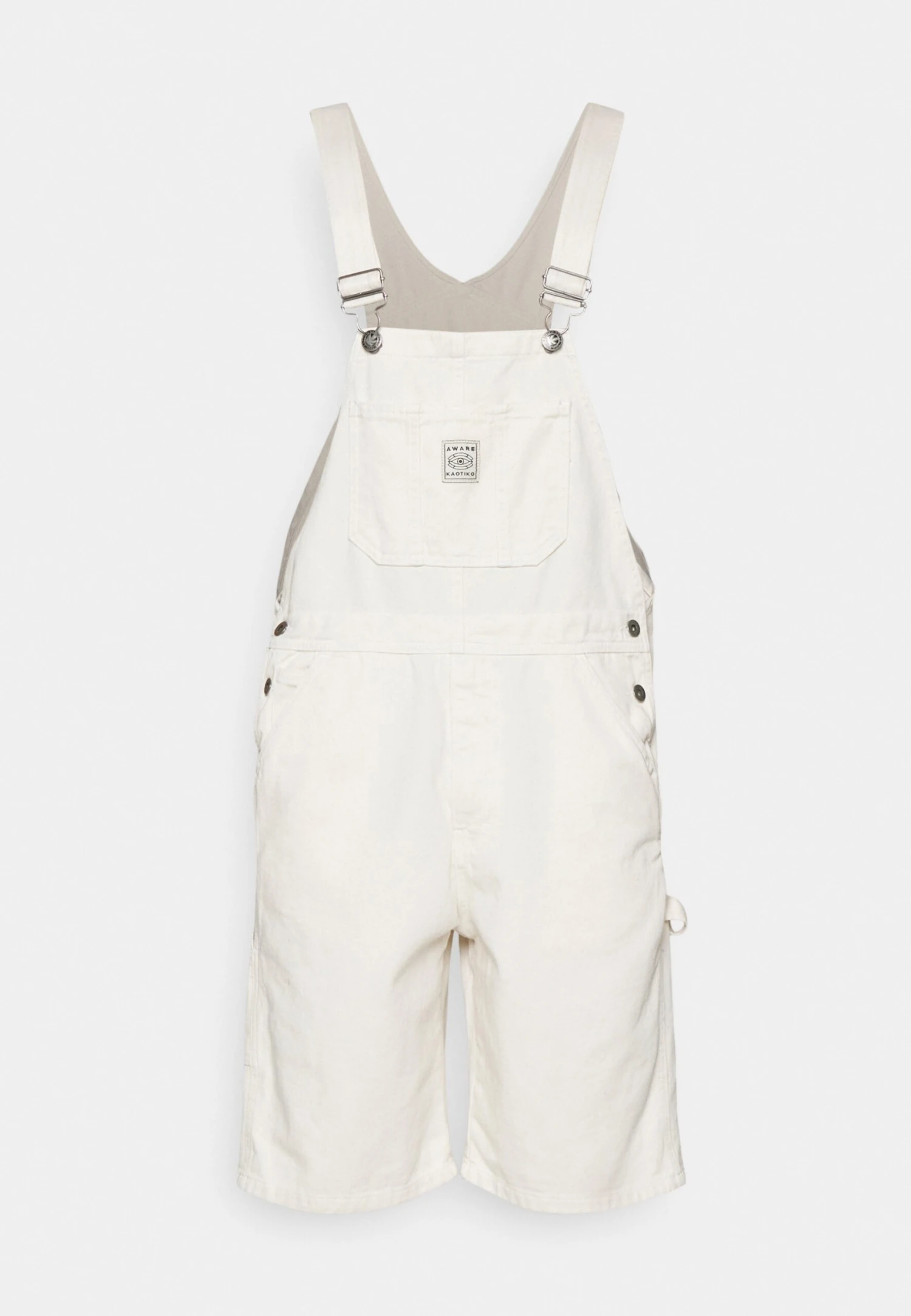 Kaotiko Overall Short Street Unisex - Dungarees - Denim White 4 Kaotiko Overall Short Street Unisex - Dungarees - Denim White - Image 4