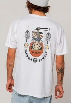 Kaotiko Washed Daruma Temple - Print T-Shirt - Blanco -Kaotiko Fashion Shop d1181136651646a09da8fd9d7fe95d45