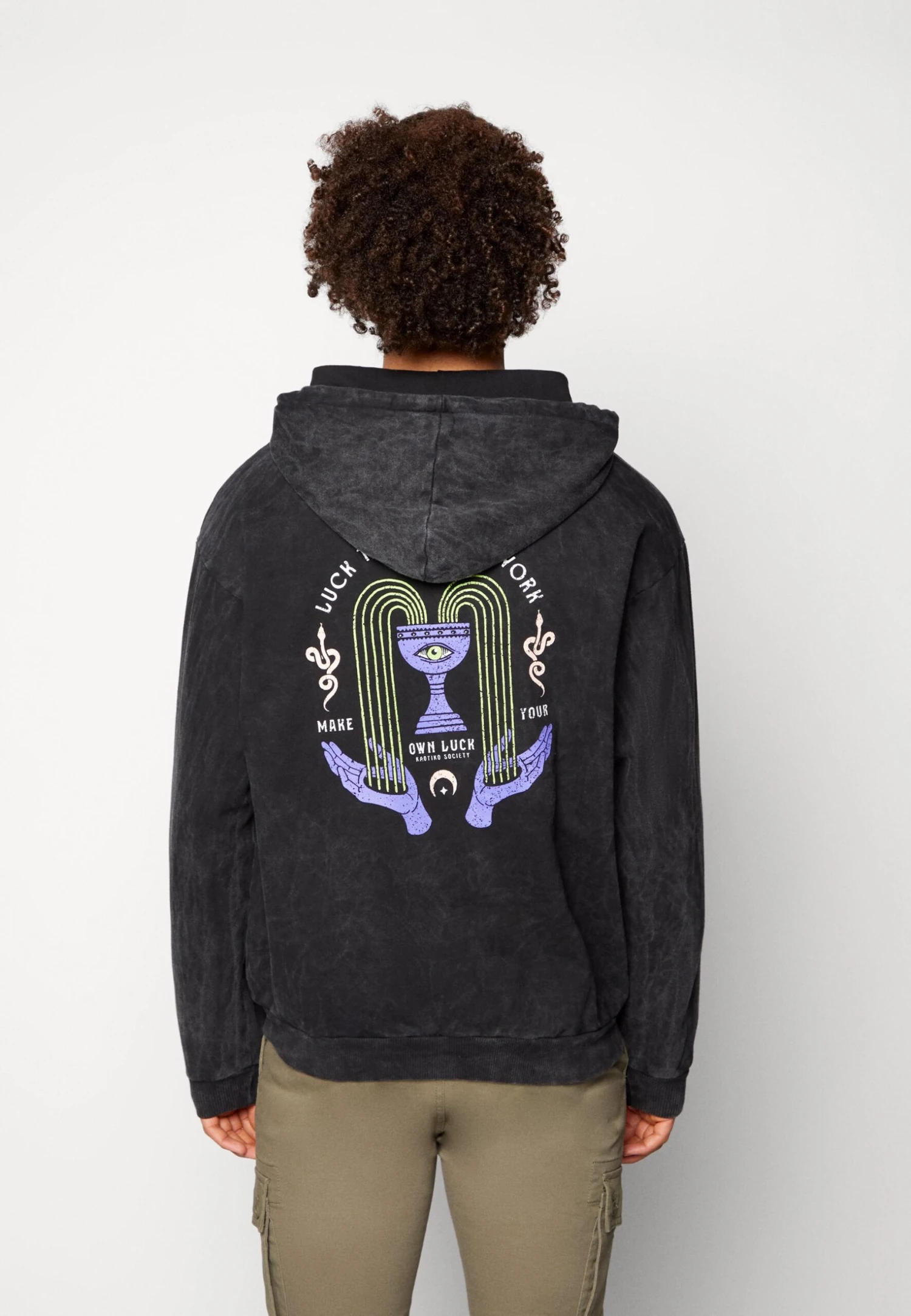 Kaotiko Cap Washed Luck Takes Hard Work - Hoodie 1 Kaotiko Cap Washed Luck Takes Hard Work - Hoodie