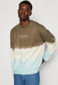 Kaotiko Crew Tie Dye Boone Unisex - Sweatshirt - Brown/Sky -Kaotiko Fashion Shop dac38f8769ac4523a9cb4b1ec1bab968