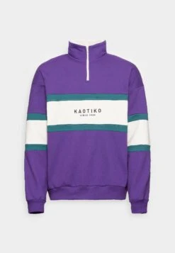 Kaotiko Crew Berwin Unisex - Sweatshirt - Purple/Jade/Ivory