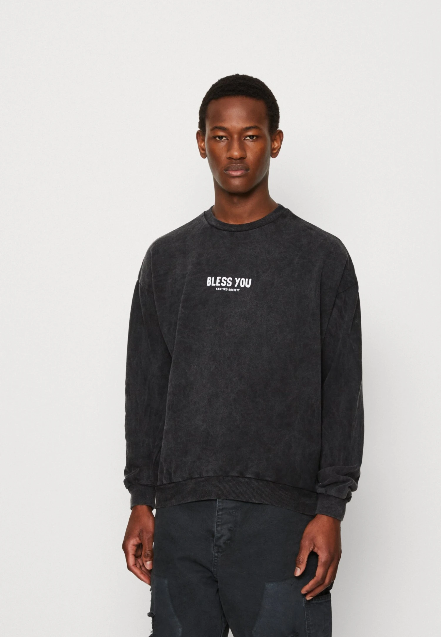 Kaotiko Crew Bless You Unisex - Sweatshirt - Black 3 Kaotiko Crew Bless You Unisex - Sweatshirt - Black - Image 3