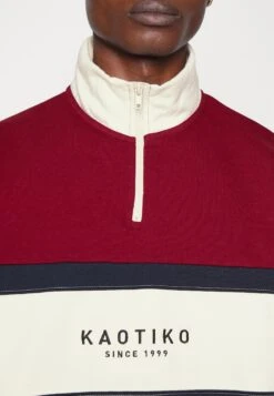 Kaotiko Crew Berwin Unisex - Sweatshirt - Burgundy/Navy/Ivory -Kaotiko Fashion Shop e0150e49e72e4b3ea63adc1050877629