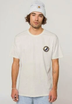 Kaotiko Washed Eclipse - Print T-Shirt - Ivory