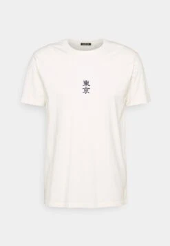 Kaotiko Washed Japanes Flower Ivory - Print T-Shirt - Ivory