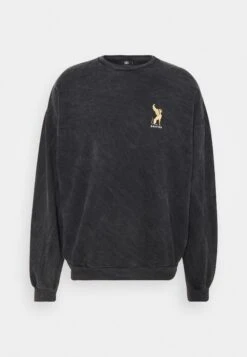 Kaotiko Crew Washed Lion- Sweatshirt - Black