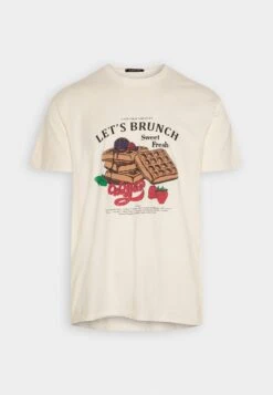 Kaotiko Washed Let´S Brunch Unisex - Print T-Shirt - Ivory -Kaotiko Fashion Shop f1a83143bf0a4149800d1cf86a7fce84
