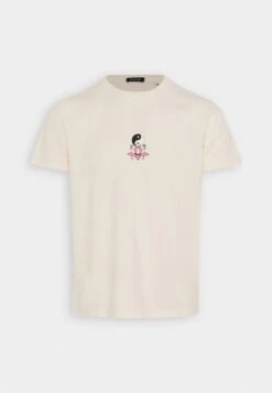 Kaotiko Washed Lotus Ying Yang Unisex - Print T-Shirt - Ivory -Kaotiko Fashion Shop f2da56ee87cb46a6a3e926f05362006a