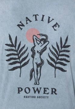 Kaotiko Washed Native Power Unisex - Print T-Shirt - Acero -Kaotiko Fashion Shop f6b897ef96804f5bb3bc8129a866393f