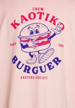 Kaotiko Burguer Unisex - Print T-Shirt - Pink -Kaotiko Fashion Shop f79dd9dd6f7c4bf789cafac76796acc5