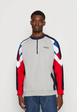 Kaotiko Crew Keoni Unisex - Sweatshirt - Grey/Royal/Red